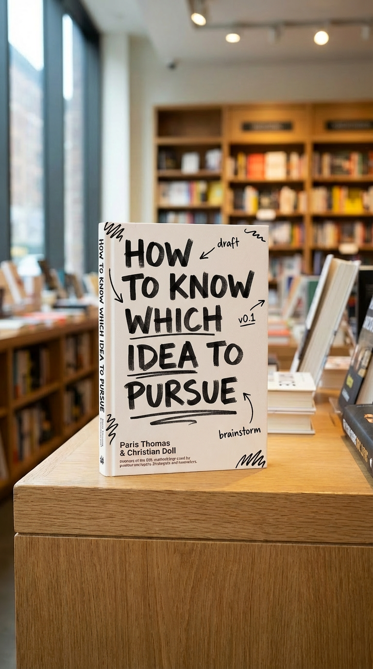 How to Know Which Idea to Pursue — tentative book cover design